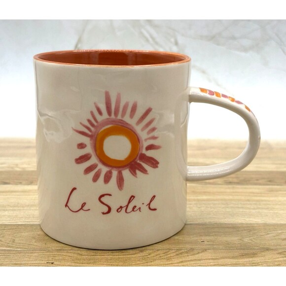 Anthropologie Le Soleil Ceramic Mug Milou Neelen Hotel Magique Sun Graphic New! - Picture 1 of 12